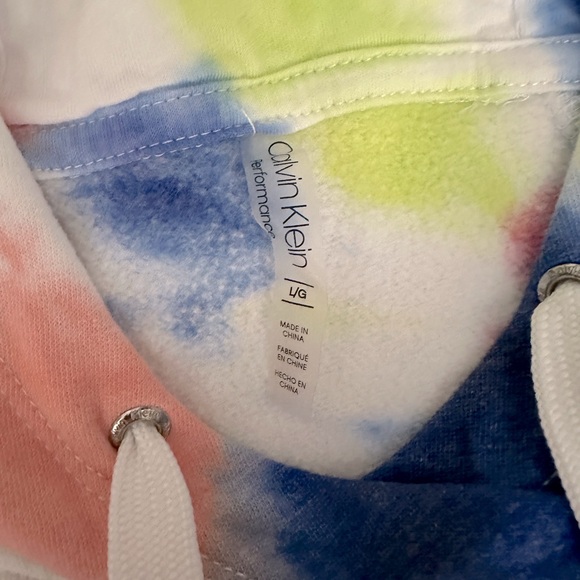 Calvin Klein Women’s Activewear Performance Tie Dyed Fleece Hoodie. NWOT - Picture 6 of 7